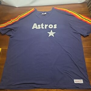 Mitchell & Ness Houston Astros Cooperstown Collection  Shirt Size 3X Large Tall